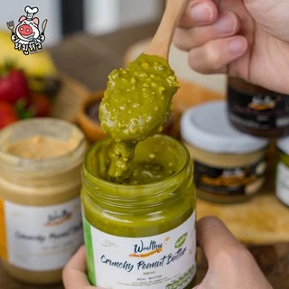Wealthy เนยถั่วรสชาเขียว ชนิดผสมถั่วบดหยาบ Matcha crunchy peanut butter