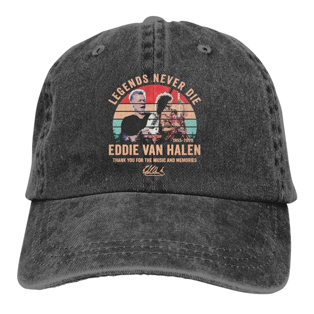 Couple Legends Never Die Eddie Van Halen ขอบคุณสําหรับเพลงและความทรงจําฤดูร้อนใหม่หมวก Snapback อินเ