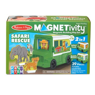 ชุดต่อแม่เหล็ก 3D รุ่นซาฟารี เสริมจินตนาการแบรนด์ Melissa &amp; Doug รุ่น Magnetivity Safari Rescue Truck