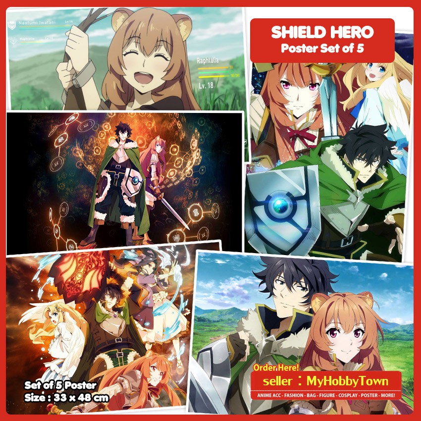 โปสเตอร์อนิเมะ The Shield Hero Tate no Yuusha Set 5 ชิ้น