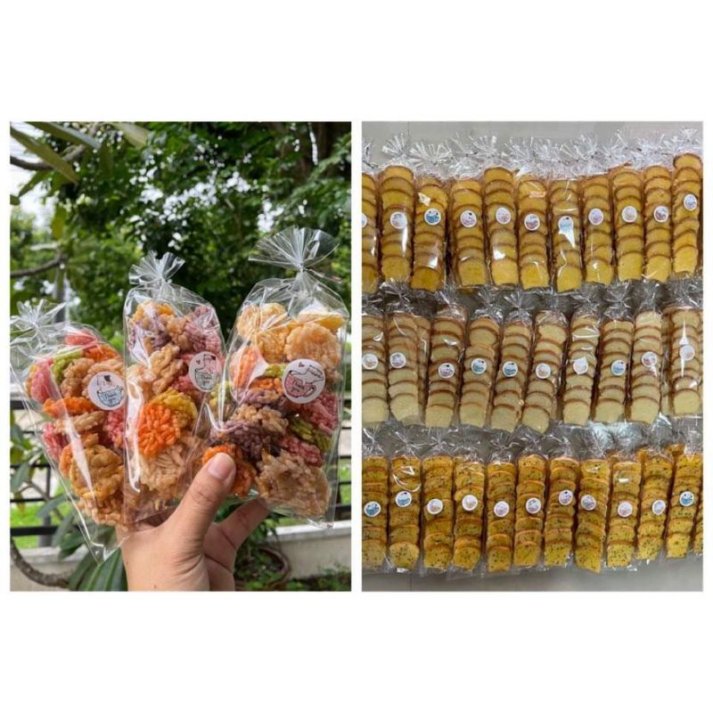 ข้าวแต๋นน้ำแตงโมจิ๋ว ขนมปังกรอบ ขั้นต่ำ 6 ถุง { มีราคาส่ง } คละรสได้ค่ะ