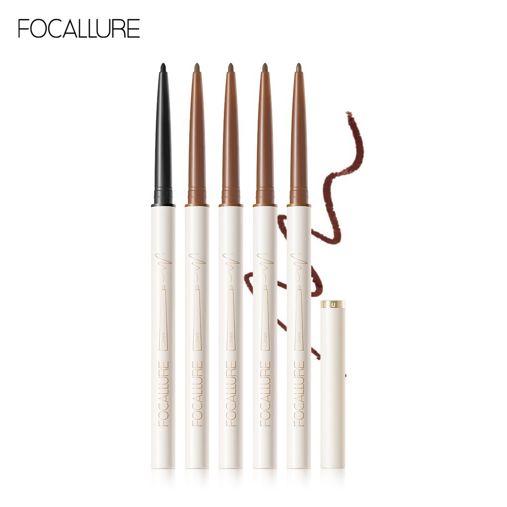 ซื้อ Focallure อายไลเนอร์ ดินสอเขียนขอบตา เนื้อแมตต์และชิมเมอร์ กันน้ำ ติดทนนาน หัวแปรง 1.7 มม.