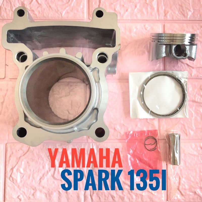เสื้อสูบ + ปลอก + ลูกสูบ + แหวน + สลัก + กิฟล็อก YAMAHA SPARK 135i , ยามาฮ่า สปาร์ค 135i หัวฉีด , Si