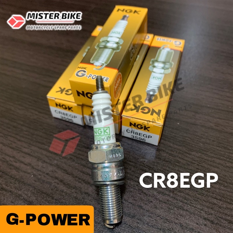 หัวเทียนเข็ม NGK G-POWER แท้ CR8EGP ใส่รถ SONIC CBR150R MIO125 MSLAZ R15 EXCITER