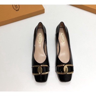 original TODS womans stacked heel pump slip-on size35-40