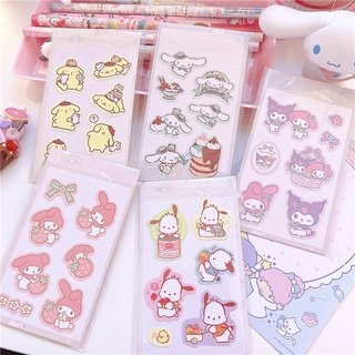 Sanrio 🌺 สติกเกอร์น่ารัก กันน้ํา RS5W สําหรับตกแต่ง HelloKitty Melody Kuromi Cinnamoroll LittleTwinStars Pochacco PompomPurin BADBADTZ-MARU Tuxedo Sam Kero Kero Keroppi