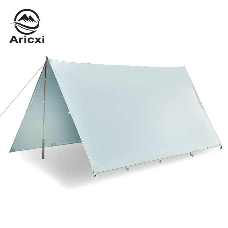 New Aricxi 15d Silicone Coated Nylon Ultraight Tarp Outdoor Awning Shelter Light Weight Portable Camping Shelter Su Shopee Thailand