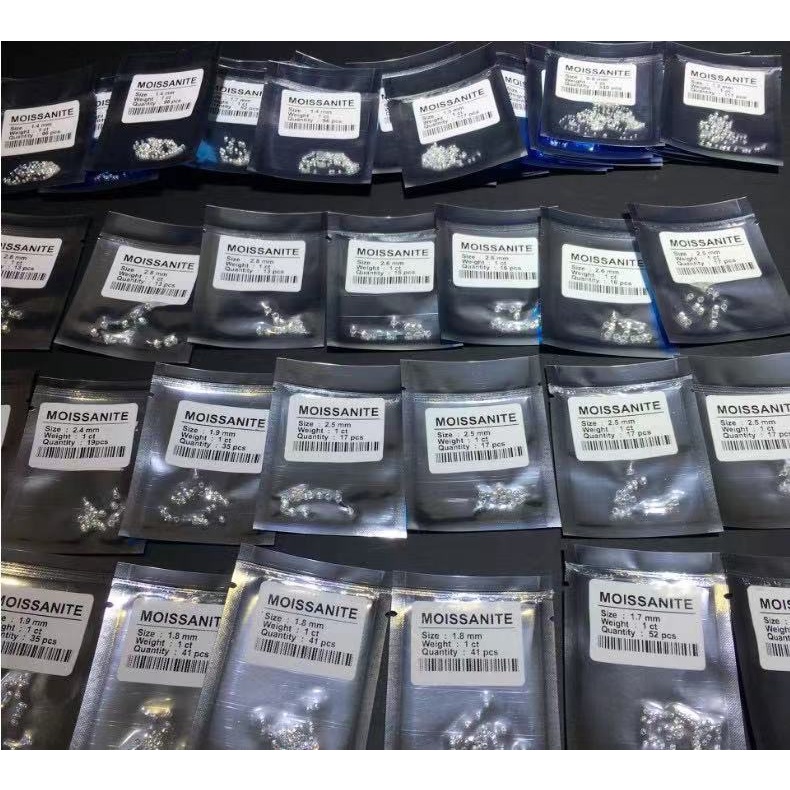 Maudie 0.8-3mm Super White D สีเครื่องประดับทองแท้รอบ Moissanite gold นาฬิกา Loose Stone 1.0ct