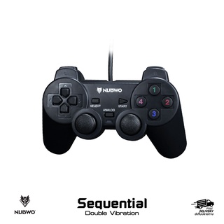 จอยเกม Controller Double Vibration NUBWO SEQUENTIAL NJ-43 D-Input (PC) สั่นแรงกว่าเดิม ใช้งานง่าย สินค้าประกัน 1 ปี