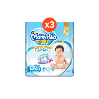 [ลด120][โค้ด MAMY8JBP][ส่งฟรี] MamyPoko กางเกงผ้าอ้อม มามี่โพโคแพ้นท์ Premium Extra Dry S-XXXL (แพ็คไซส์ใหม่)