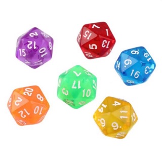 D20 Transparent Dice Set