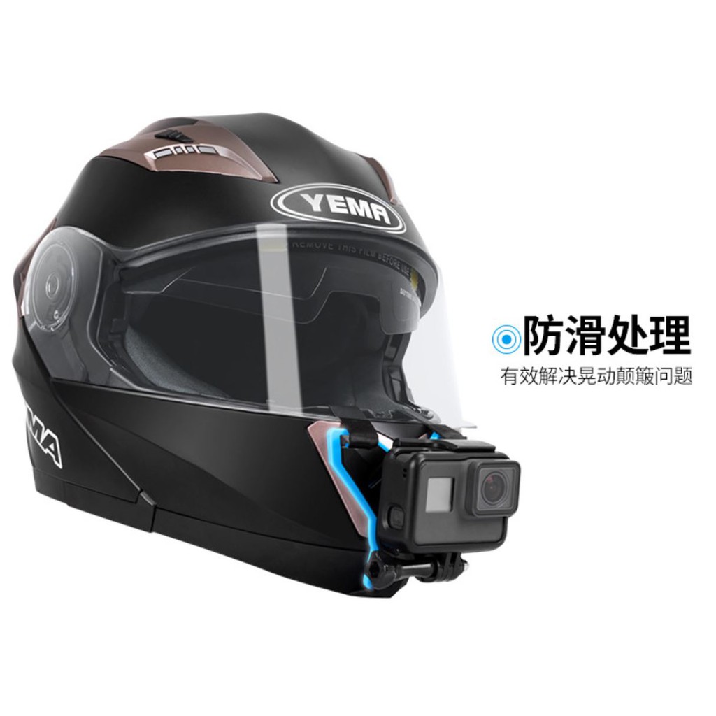 TELESIN ที่ติดหมวกกันน็อค Gopro / Osmo Action / EKEN / SJCAM / DJI / Insta สายรัดกล้อง ที่ติดหมวก gopro