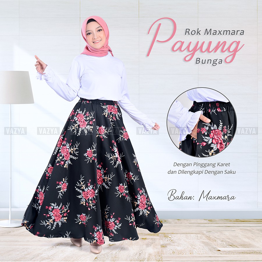 กระโปรงร่มลายดอกไม้ Maxmara
