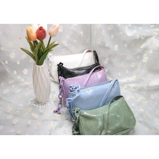 Cute Baguette Bag - black, white, blue, green, purple