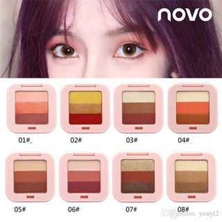 Novo Smart 3 colors three Tri- color fashion eye shadow โนโว อายแชโดว์ พาเลททาตา 3 ช่อง No.5210