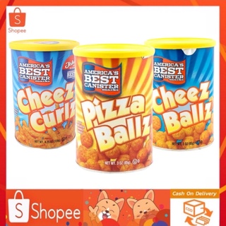 🔥SALE🔥America’s Best Canister Cheese Ball อเมริกาชีสบอล ขนมชีสอบกรอบ ชีสบอล ชีสกระป๋อง cheese ball 85g.🧀🧀