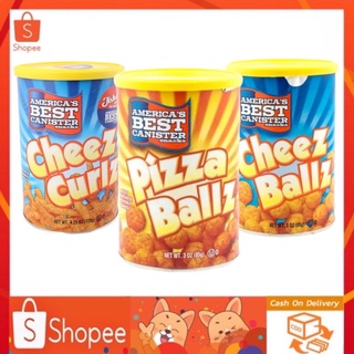 🔥SALE🔥America’s Best Canister Cheese Ball อเมริกาชีสบอล ขนมชีสอบกรอบ ชีสบอล ชีสกระป๋อง cheese ball 85g.🧀🧀