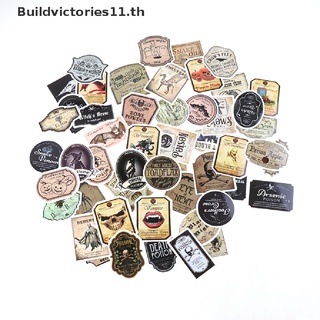 Buildvictories11 สติกเกอร์ ลายกราฟฟิติฮาโลวีน ย้อนยุค สําหรับตกแต่งสมุดภาพ รถจักรยานยนต์ DIY 50 ชิ้น