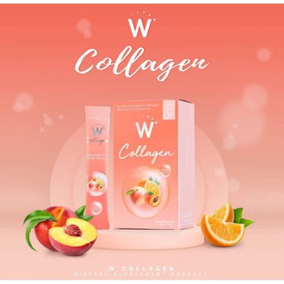 W Collagen (1 กล่อง 7 ซอง) คอลลาเจนพีช คอลลาเจนผิวเด็ก