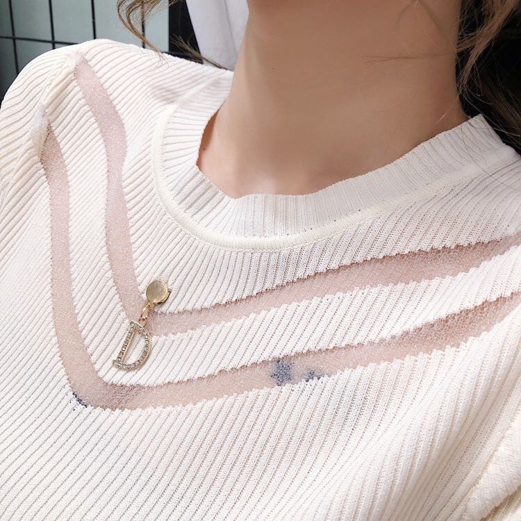 Ki Ki -shop  เสื้อยืดไหมพรมคอกลม แขน3ส่วน ผ้านิ่มมาก  F823 * ราคา ถูกที่สุด ดีลบีเคเค แกลเลอรีภาพที่ 9
