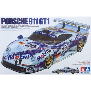 🏆 TAMIYA 24186 ชุดประกอบจำลองมาตราส่วน 1:24 PORSCHE 911 GT1 โมเดลประกอบ ต้องไปสร้างและทำสีด้วยตัวเอง