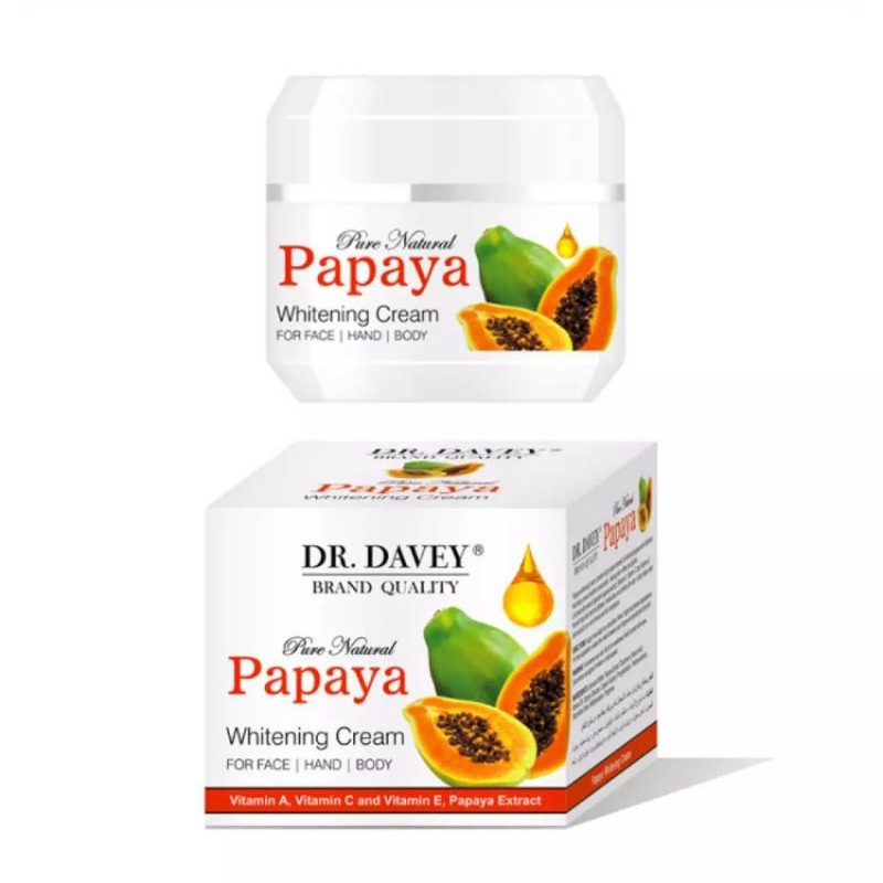 Dr. Davey Papaya Whitening Cream For Face, Hand &amp; Body 100g ของเเท้ 100%