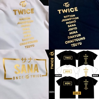 ร้าน🇹🇭ระวังร้านเลียนแบบ🍭 เสื้อ TWICE สกรีนหน้า-หลัง 💿Hologram🏅Gold ชมพู-ขาว-ดำ