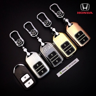 กรอบ-เคส ใส่กุญแจรีโมทรถยนต์ รุ่นแพลทินัม HONDA HR-V,CR-V,BR-V,JAZZ Smart Key 2 ปุ่ม