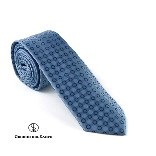 Giorgio Del Sarto Necktie Blue Fabric Texture เนคไทสีฟ้ามีเท็กเจอร์