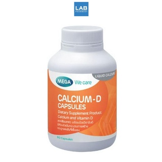 MEGA we care Calcium-D  90 Tablets - ผลิตภัณฑ์เสริมแคลเซียม 1 ขวด บรรจุ 90 เม็ด