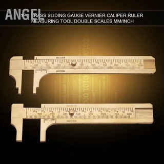 ANGEL 1pc Brass Sliding Gauge Vernier Caliper Ruler Measuring Tool Double Scales mm/inch