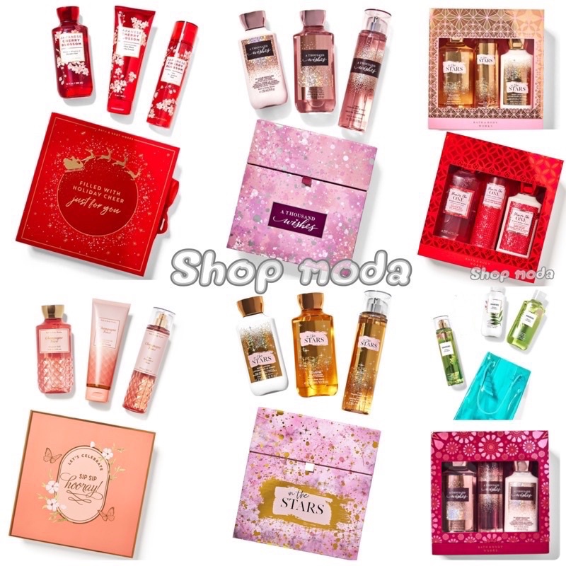 🌸 แท้💯% Gift Set Body Care Bath & Body Works JAPANESE,GINGHAM,RESTFUL MOON,,AWAKENING SUN