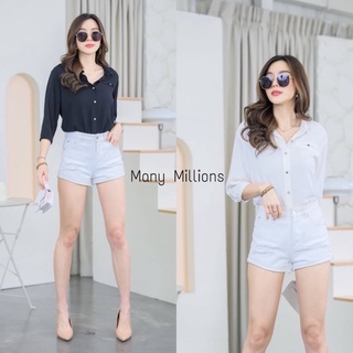 MM-VERA BASIC SHIRT เสื้อเชิ๊ตคอปกแขนประมาณศอก