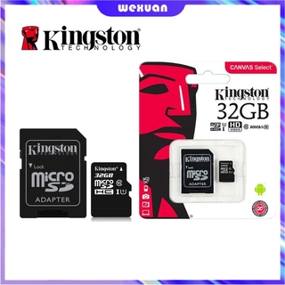 (ของแท้) การ์ดความจำ Kingston 16GB 32GB 64GB 128GB 256GB การ์ดความจำ Micro SD SDHC Class10 Kingston