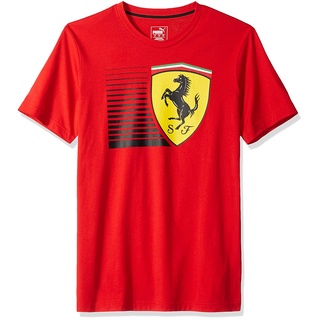 [S-5XL]เสื้อยืดแขนสั้น พิมพ์ลาย Ferrari Big Shield สําหรับผู้ชาย