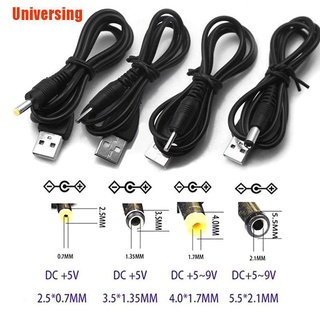 (Universing) พอร์ต Usb ถึง 2.5 3.5 4.0 5.5 มม. 5v Dc บาร์เรล แจ็คพาวเวอร์ สายเคเบิ้ลเชื่อมต่อ