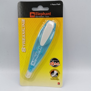 Elephant Correction Tape Streamline เทปลบคำผิดตราช้าง รุ่น สตรีมไลน์ 4.2 มม. x 4 ม.