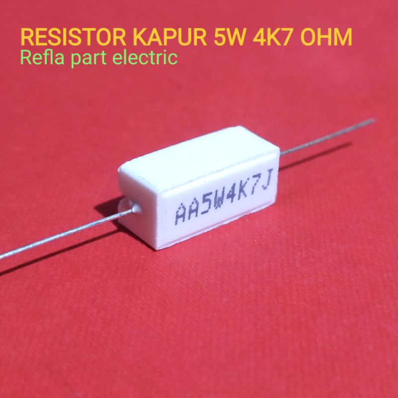 5W 5WATT 4K7 OHM ROHS CHALK RESISTOR