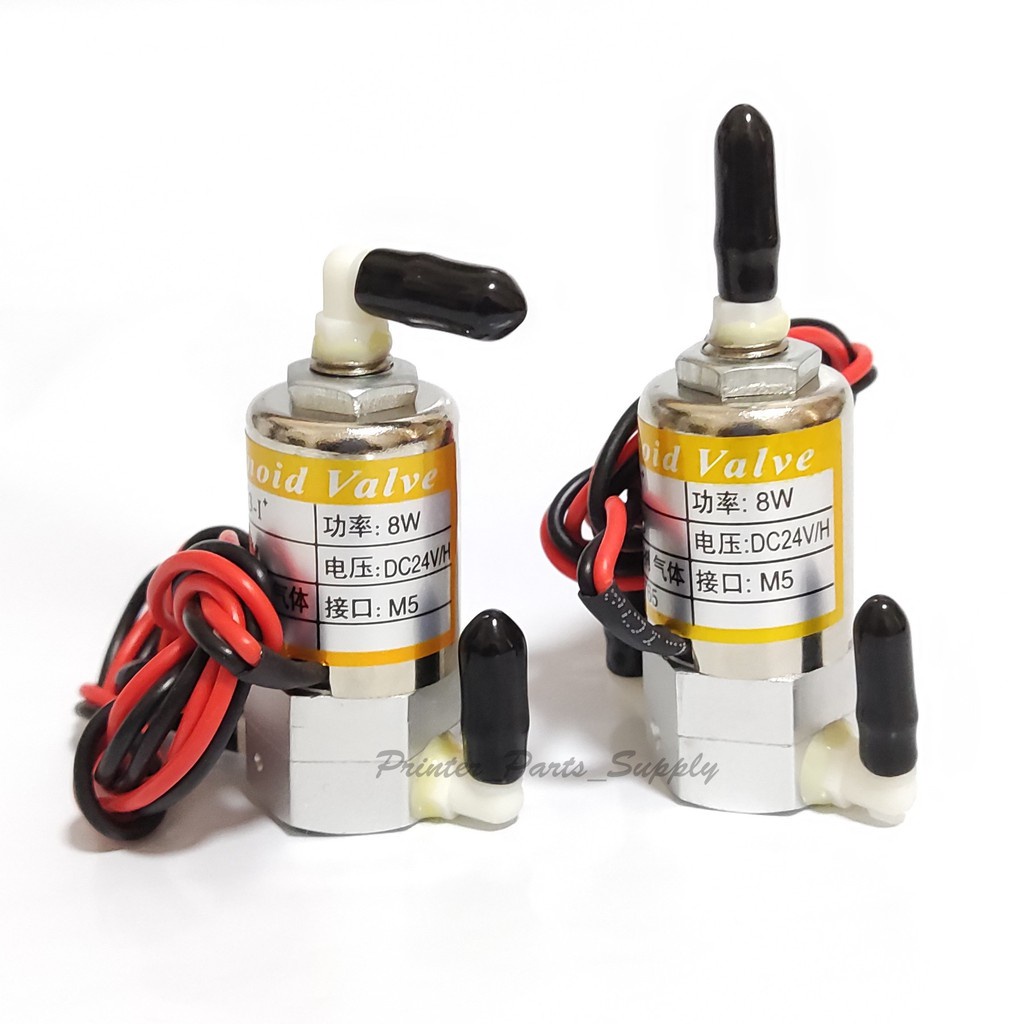 วาล์วแม่เหล็กสําหรับเครื่องพิมพ์ Eco Solvent 24V. 8W. โซลินอยด์วาล์ว Solenoid Electromagnetism Valve