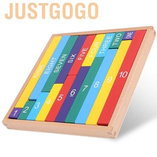 Justgogogo ของเล่นไม้หลากสีสันช่วยเสริมทักษะสําหรับเด็ก