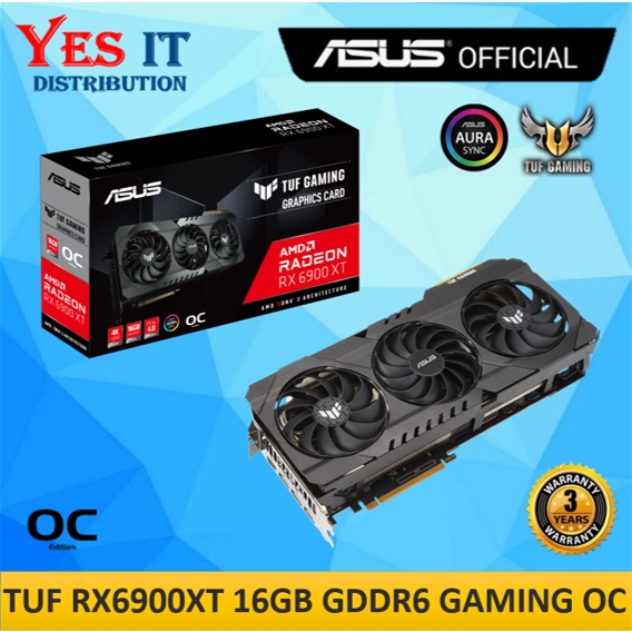 ASUS TUF RX 6900XT 16GB GDDR6 GAMING OC EDITION กราฟิกการ์ด (TUF-RX6900XT-O16G-GAMING)