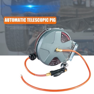 🔥โรลสายยางขาสแตนเลสพร้อมสายยาง🔥39.4ft Air Hose Reel Automatic telescopic air drum reel Retractable Spring Heavy Duty Industrial Auto Repairing Pneumatic Tool