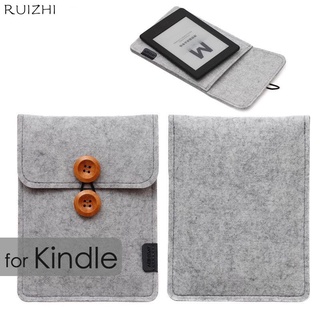 เคสกระเป๋า ผ้าสักหลาด สีขาว สําหรับ Kindle 11th 10th 8th 7th Generation 6.8 นิ้ว Paperwhite 5 4 3 22018 2019 2021