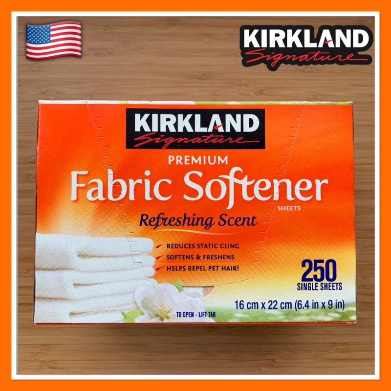 พร้อมส่ง️แผ่นปรับผ้านุ่ม Kirkland ใส่ในเครื่องอบผ้า 250แผ่น dryer