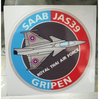 สติกเกอร์กริเพ่น SAAB JAS39 RTAF กองบิน 7 สุราษฎาร์นี สติกเกอร์ติดรถยนต์ สติกเกอร์ติดรถ สติกเกอร์ทหารอากาศ