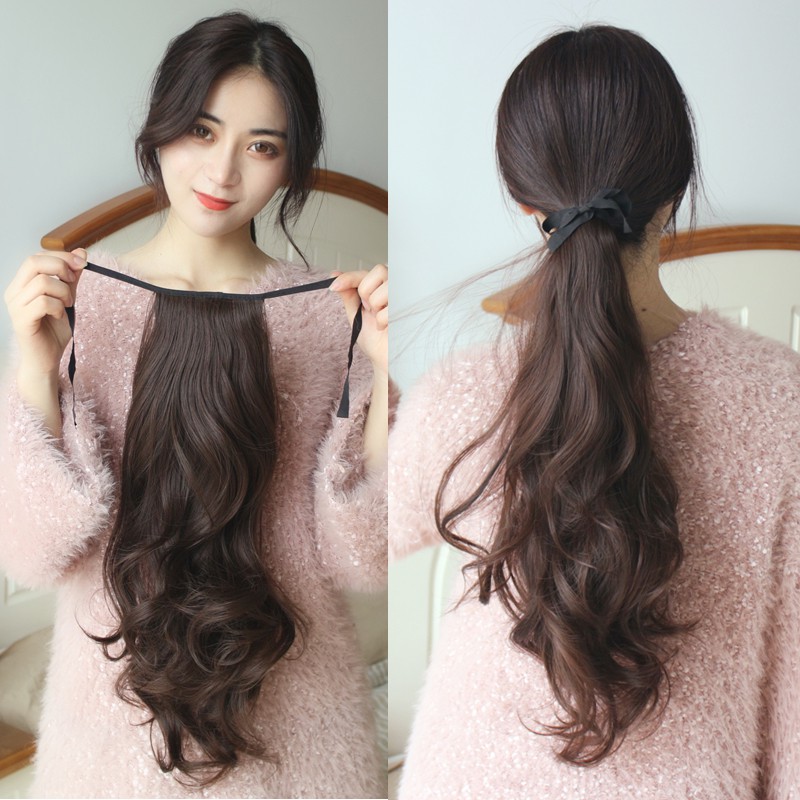 Low Bind Type Lifelike Fake Ponytail And Women Horse Hair Wig