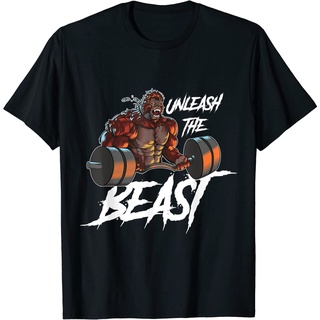 เสื้อยืดโอเวอร์ไซส์เสื้อยืด คอกลม พิมพ์ลาย Gorilla Unleash Gym Beast เหมาะกับใส่ออกกําลังกาย ฟิตเนส ของขวัญ แฟชั่นสําหรั