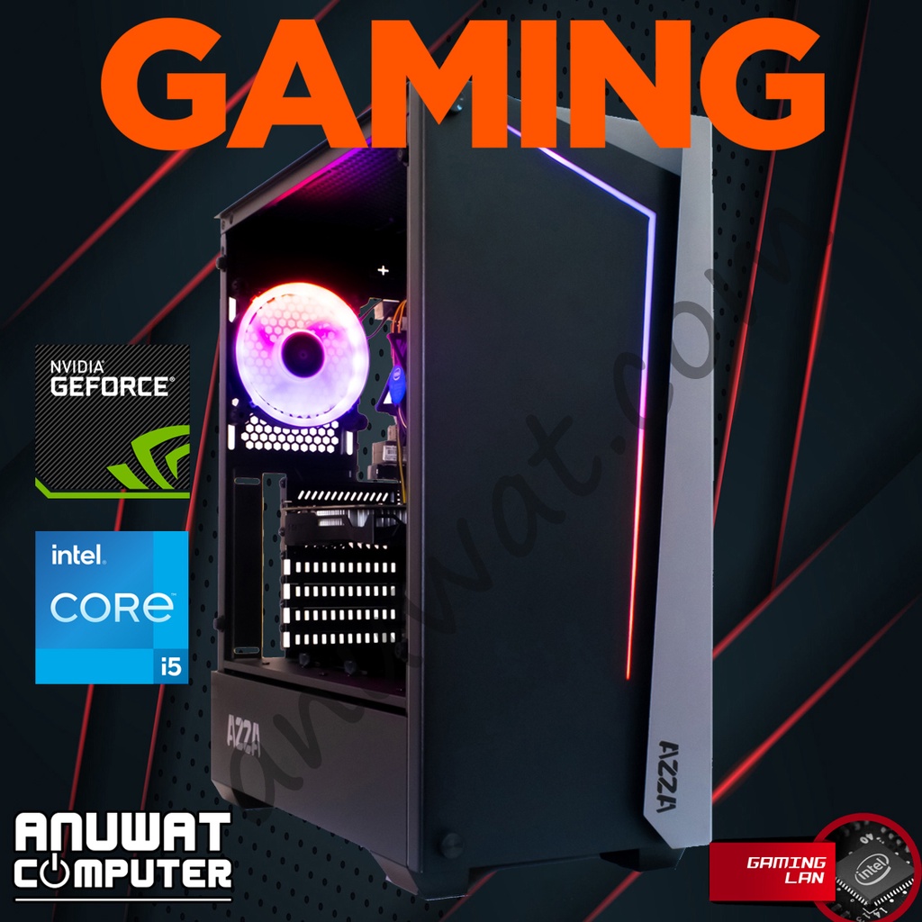 คอมพิวเตอร์เล่นเกมส์ของใหม่ทุกชิ้น- Intel Core I5-10400F RAM 16GB RTX-2060 (GEN10)