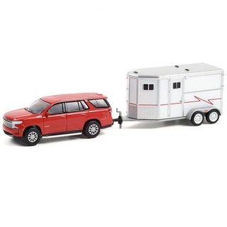 Greenlight 1/64 Hitch &amp; Tow Series 23 - 2021 Chevrolet Tahoe &amp; Horse Trailer 32230-C