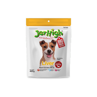JerHigh เจอร์ไฮ ลิเวอร์ สติ๊ก ขนมหมา ขนมสุนัข อาหารสุนัข 400 กรัม บรรจุ 1 ซอง